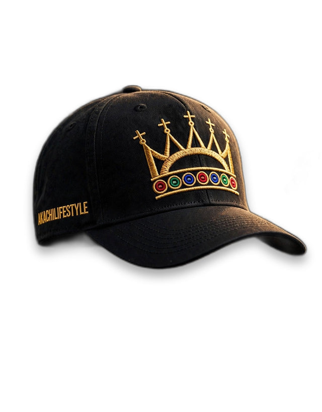 AKACHI Crown Point Cap — front view, luxury streetwear by AKACHILIFESTYLE