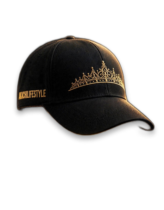 AKACHI Tiara Stitch Cap — front view, luxury streetwear by AKACHILIFESTYLE