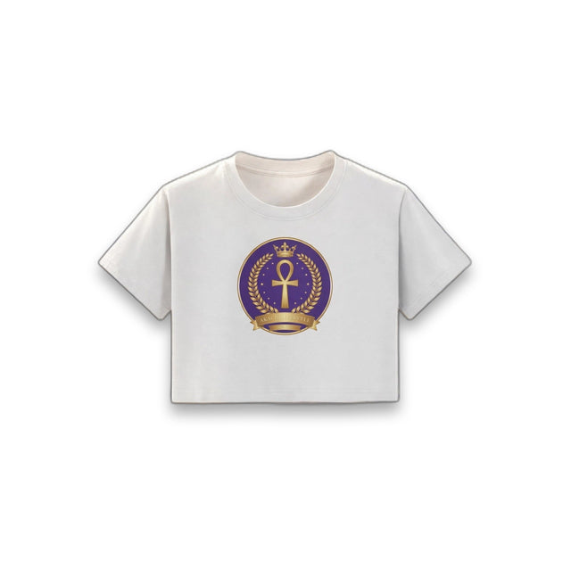 AKACHI Royal Ankh Women's Tee — front view, luxury streetwear by AKACHILIFESTYLE