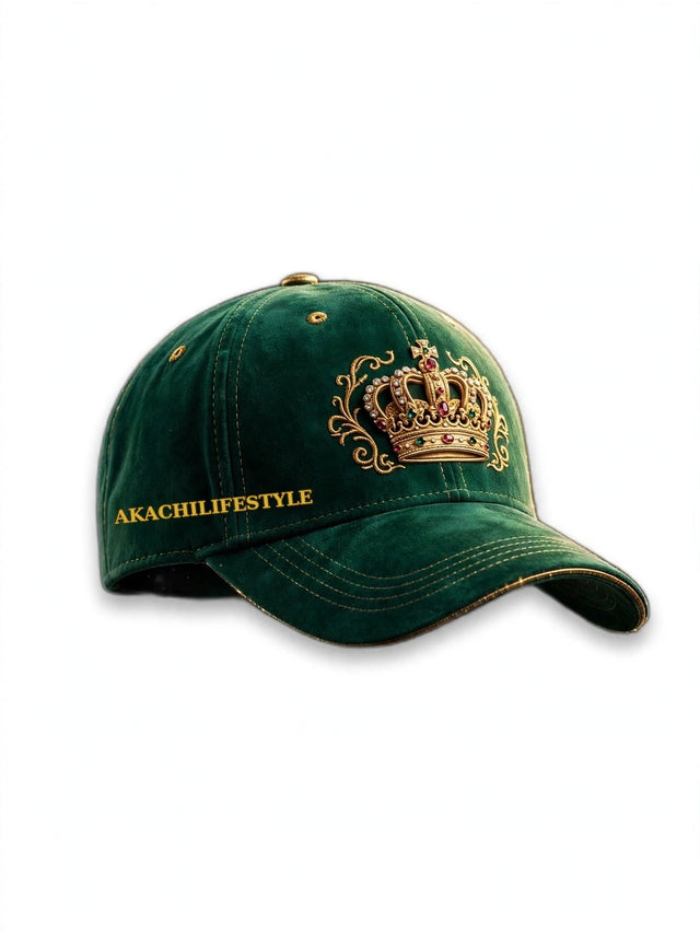 Emerald Royal Crown Cap - AKACHILIFESTYLE side text