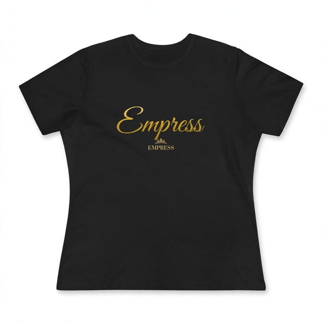 AKACHI Empress Script Tee — front view, luxury streetwear by AKACHILIFESTYLE