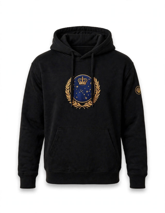 AKACHI Night Reign Hoodie — front view, luxury streetwear by AKACHILIFESTYLE