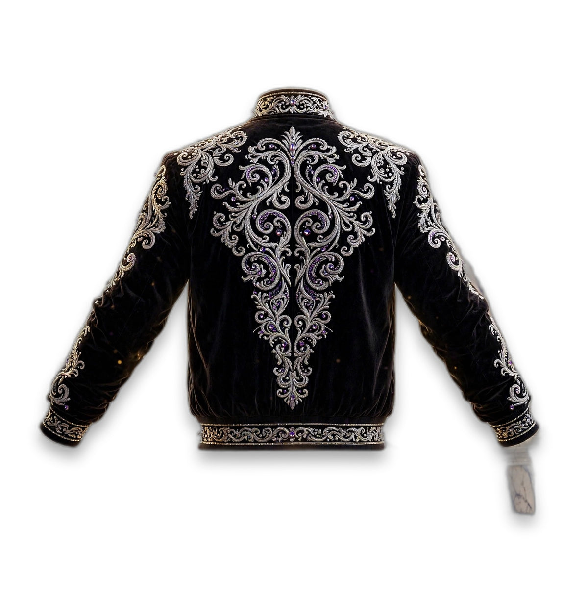AKACHI Silver Baroque Crown Jacket