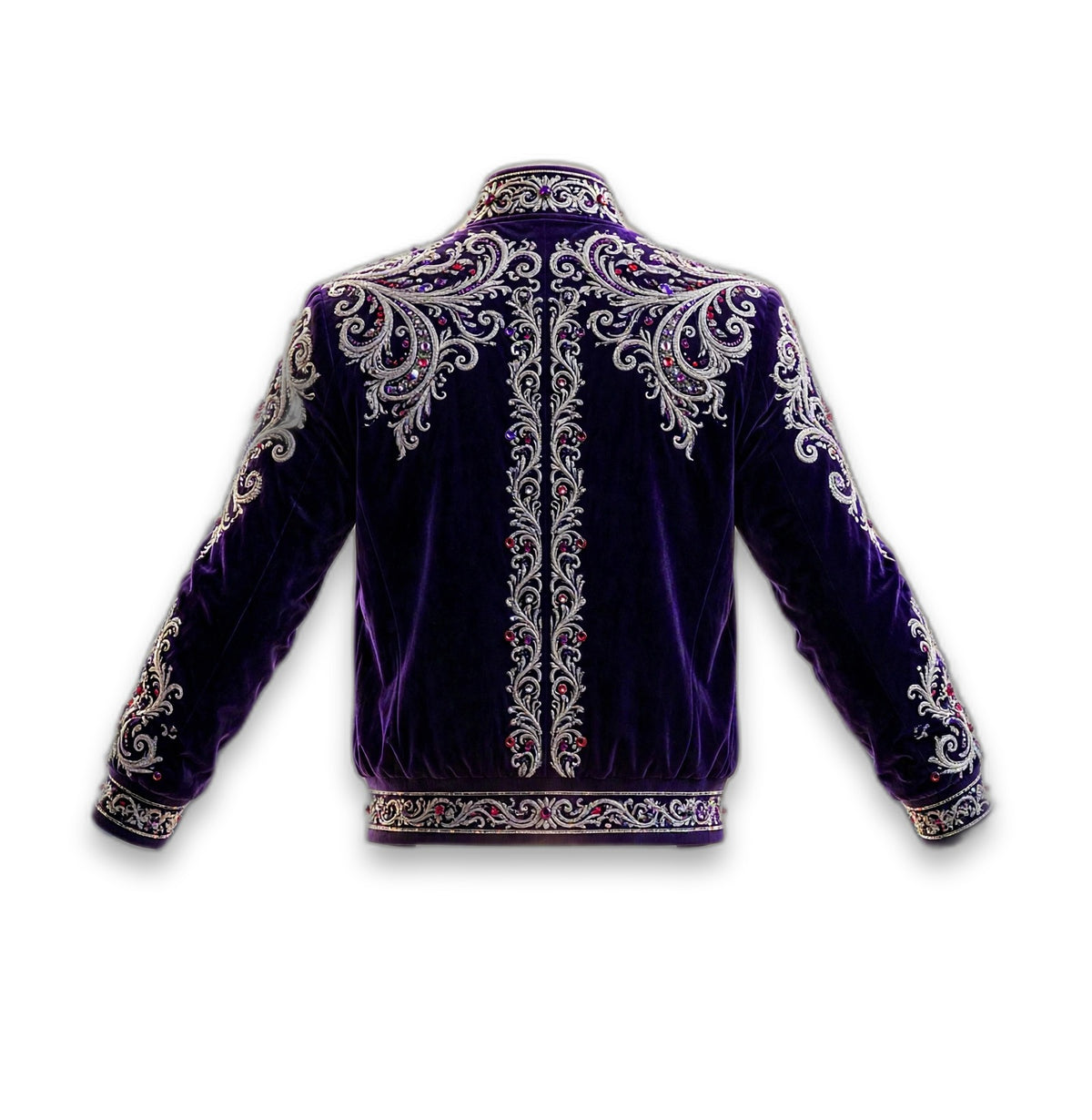AKACHI Silver Baroque Crown Jacket – Royal Purple