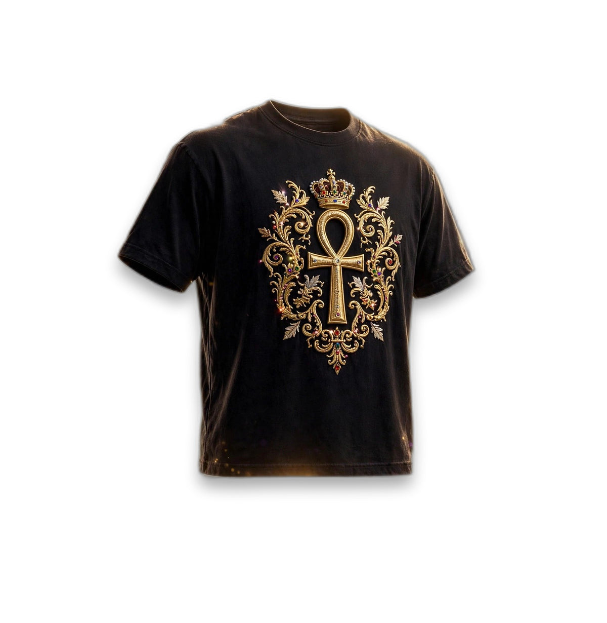 AKACHI Onyx Crowned Ankh Tee