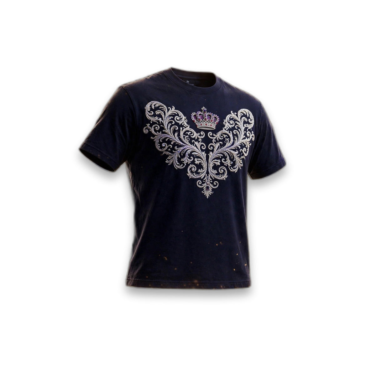AKACHI Midnight Navy Silver Baroque Tee