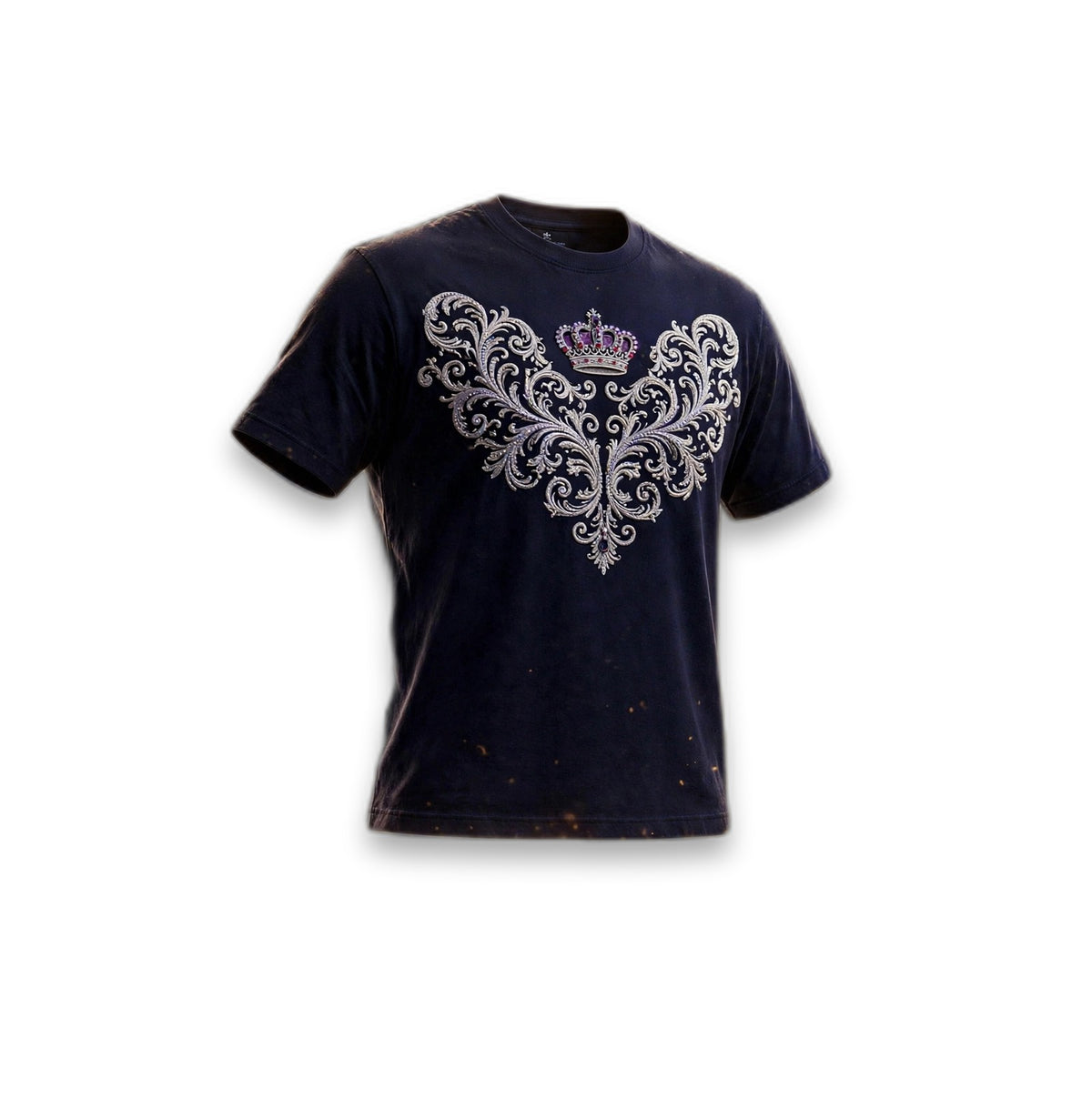 AKACHI Midnight Navy Silver Baroque Tee