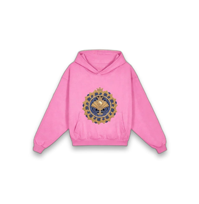 AKACHI OSHUN River Crest Hoodie — front view, luxury streetwear by AKACHILIFESTYLE