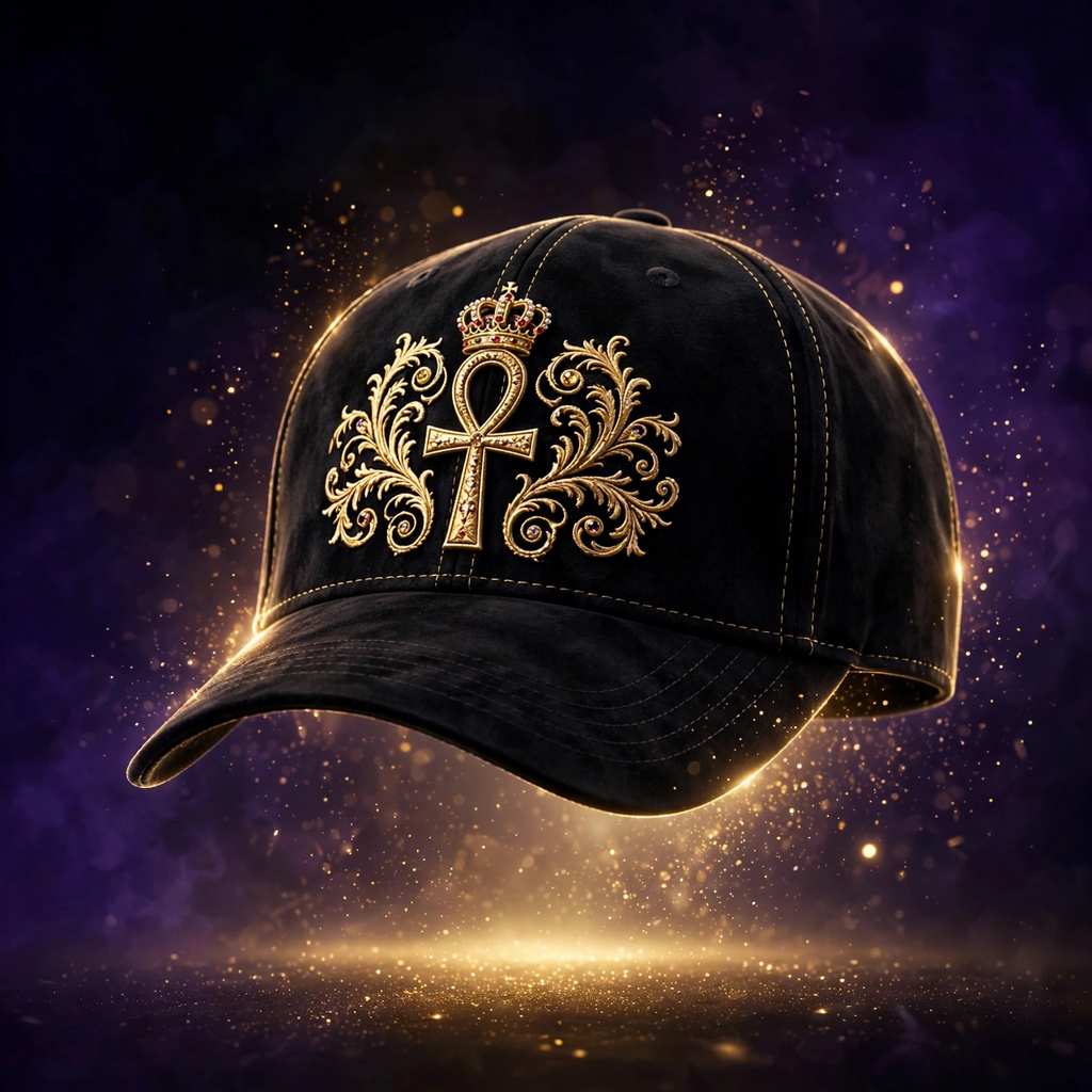 AKACHI Royal Crowned Ankh Cap – front