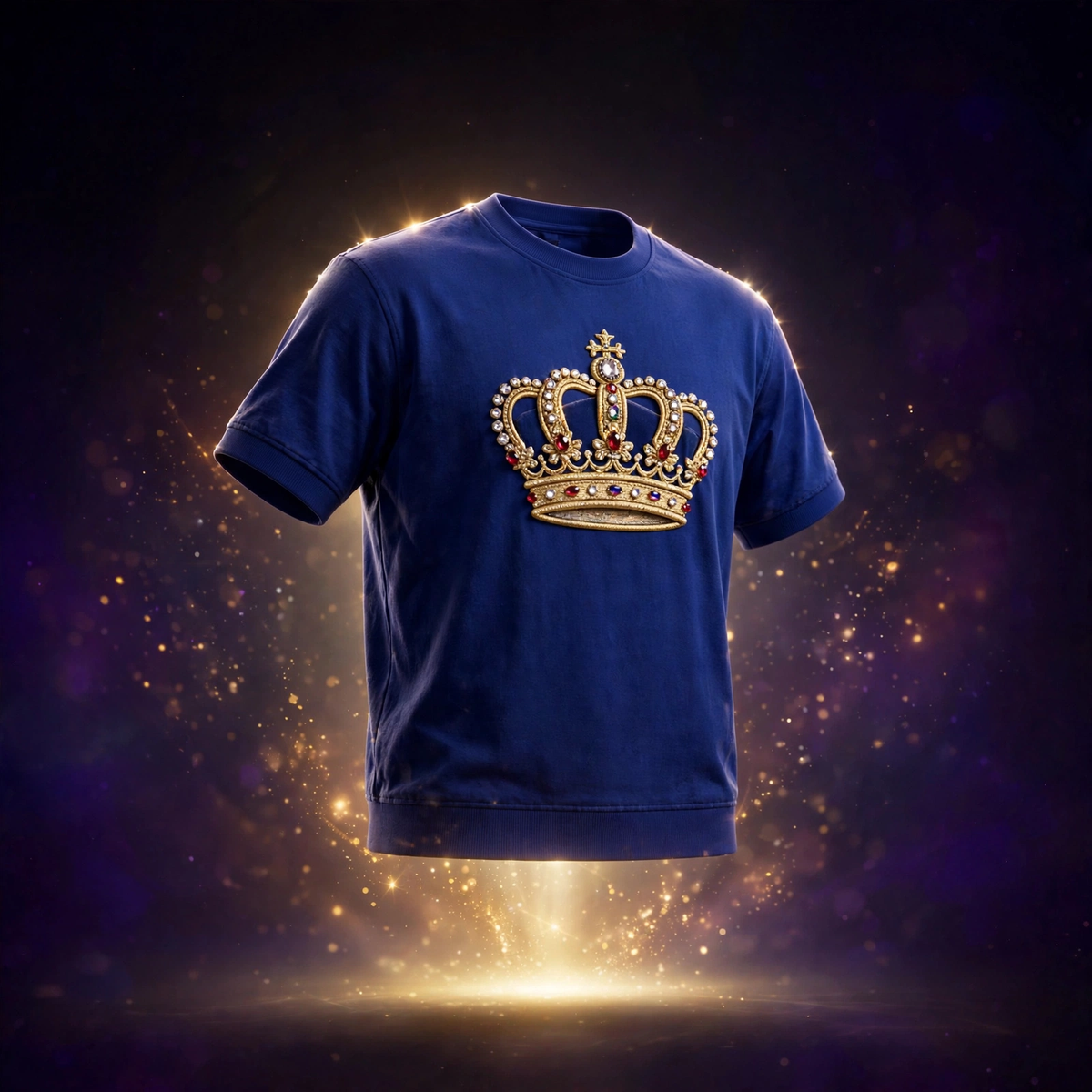 AKACHI Royal Blue Crown Tee – front
