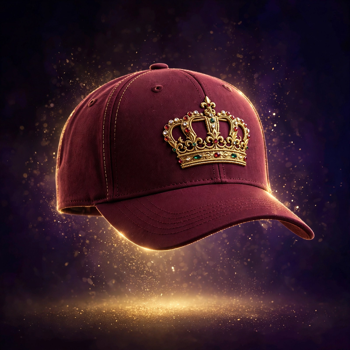 AKACHI Burgundy Royal Crown Cap – front