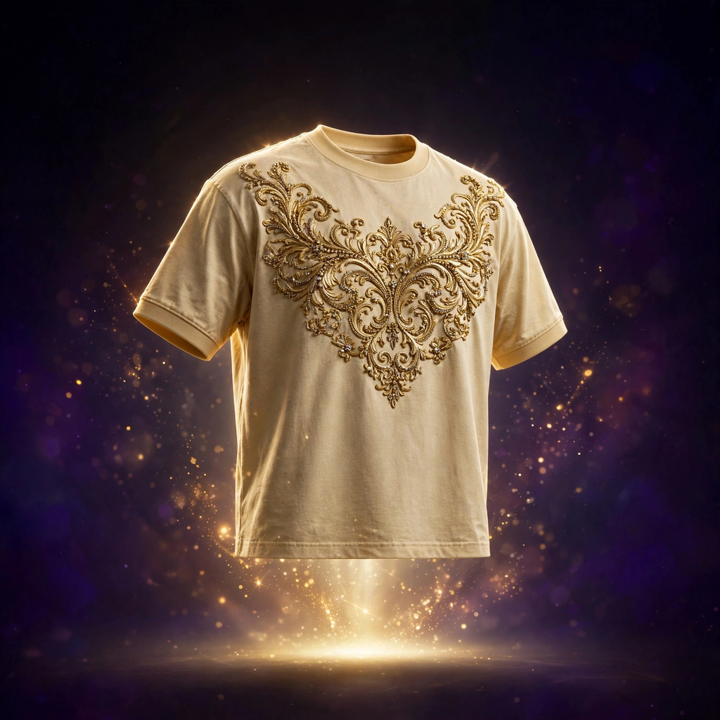 AKACHI Champagne Baroque Tee – front