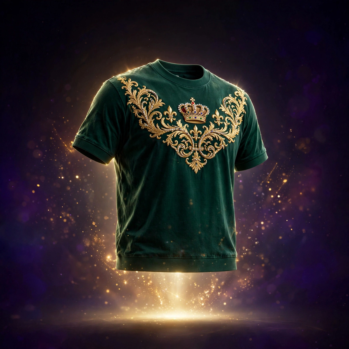 AKACHI Emerald Baroque Tee – front