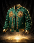 AKACHI Emerald Baroque Crown Bomber – front