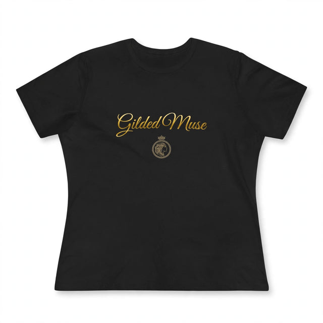 AKACHI Gilded Muse Tee — front view, luxury streetwear by AKACHILIFESTYLE