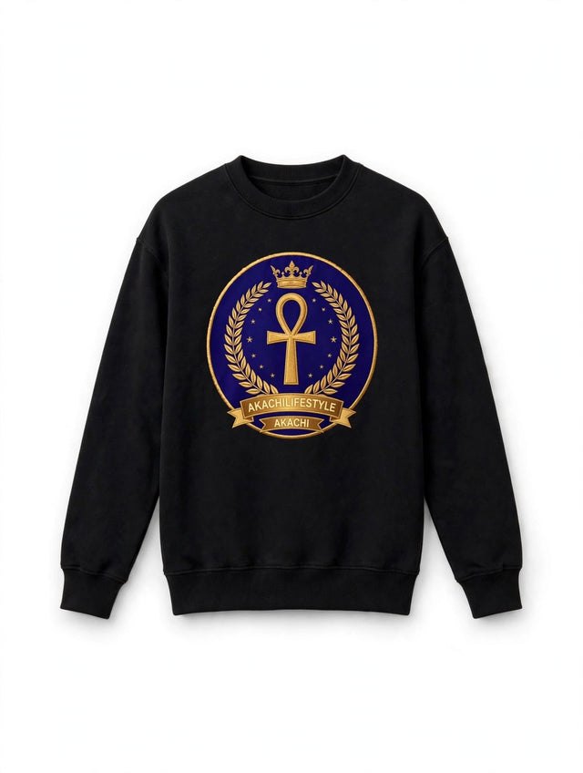 AKACHI Medallion Sweater — front view, luxury streetwear by AKACHILIFESTYLE