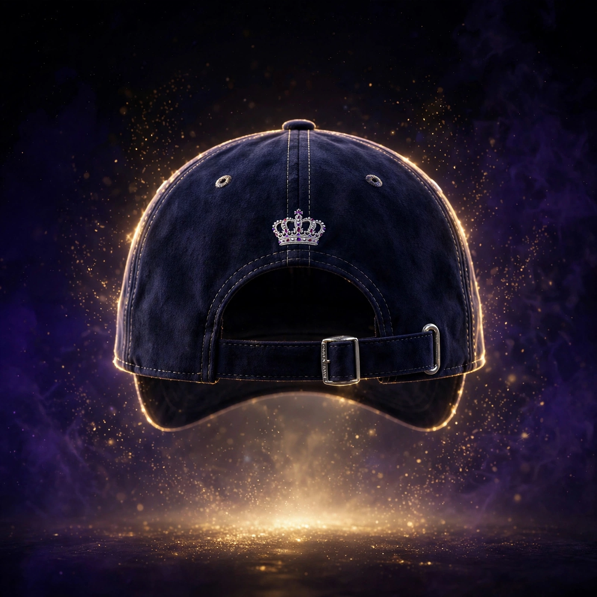 AKACHI Midnight Navy Silver Crown Cap – back