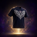 AKACHI Midnight Navy Silver Baroque Tee – front
