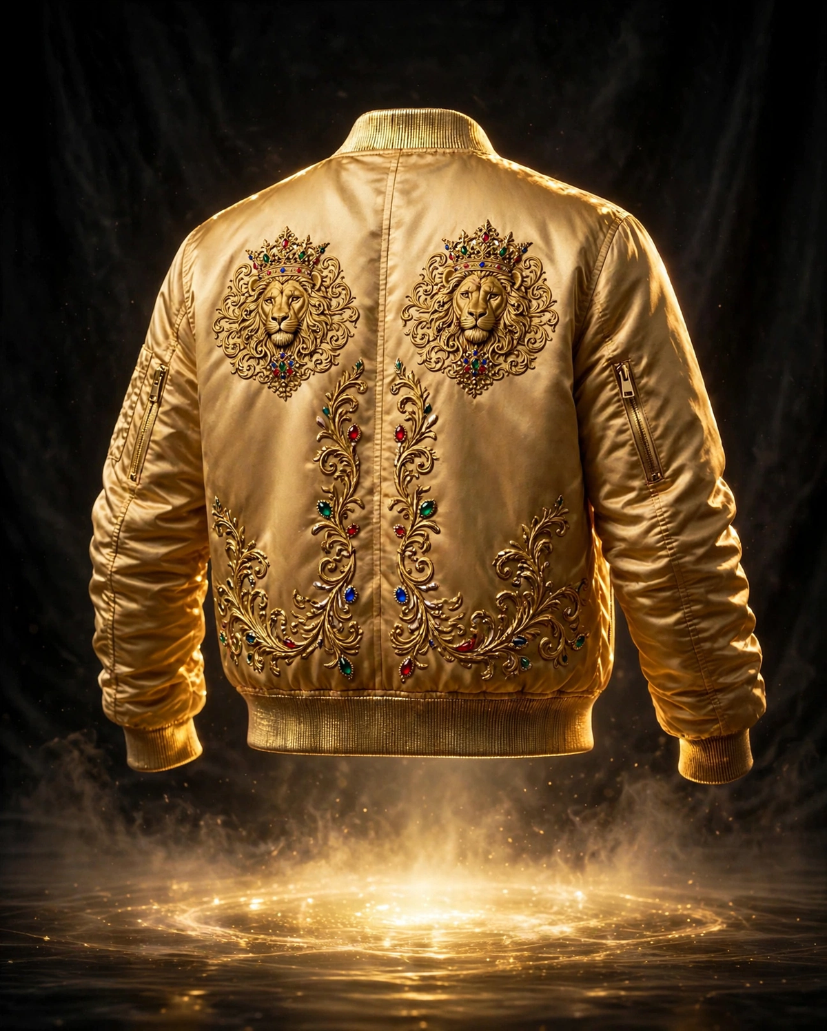 AKACHI Oshun Gold Baroque Crown Bomber – back