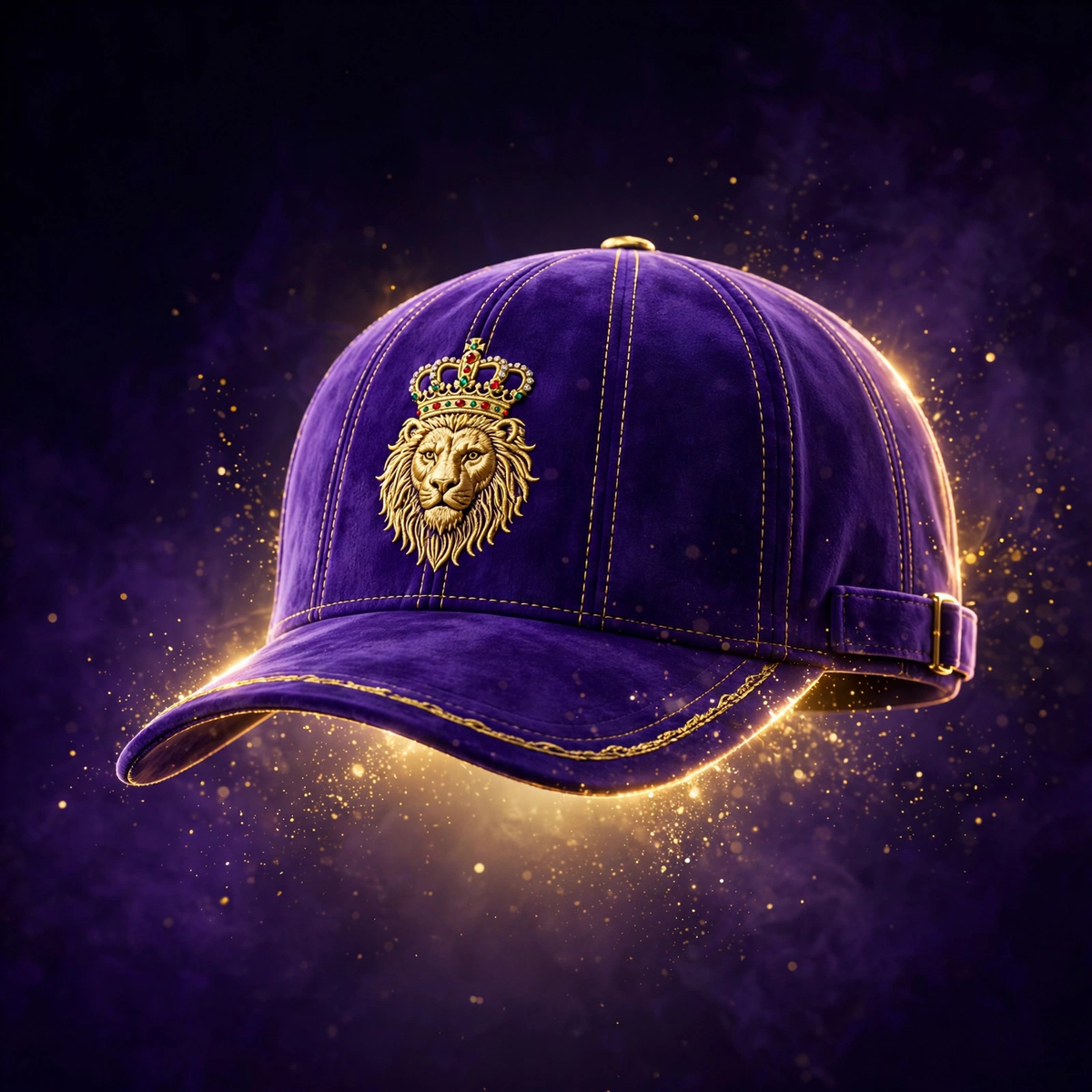 AKACHI Royal Purple Crowned Lion Cap – front