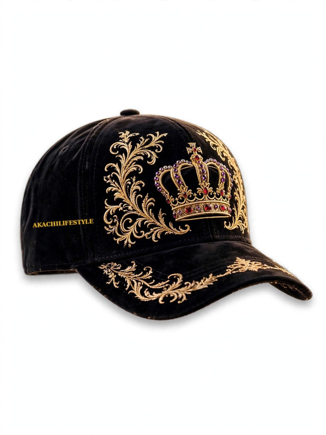 Royal Baroque Crown Cap - AKACHILIFESTYLE side text