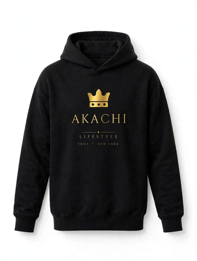 AKACHI Sovereign Hoodie — front view, luxury streetwear by AKACHILIFESTYLE