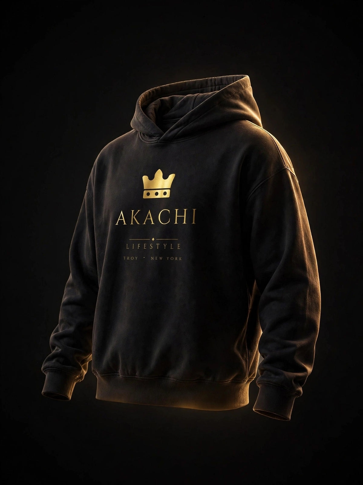 AKACHI Sovereign Hoodie - luxury studio shot