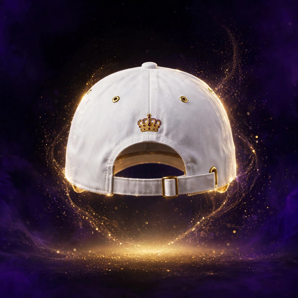 AKACHI White Royal Crown Cap – back
